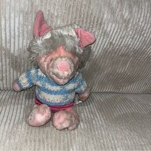 Disney Winnie the Pooh plush piglet in winter coat like new